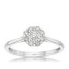 Thumbnail Image 1 of 9ct White Gold 0.25ct Diamond Daisy Cluster Ring