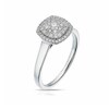 Thumbnail Image 2 of 9ct White Gold 0.33ct Diamond Triple Cushion Halo Cluster Ring