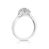 Thumbnail Image 3 of 9ct White Gold 0.33ct Diamond Triple Pear Halo Cluster Ring