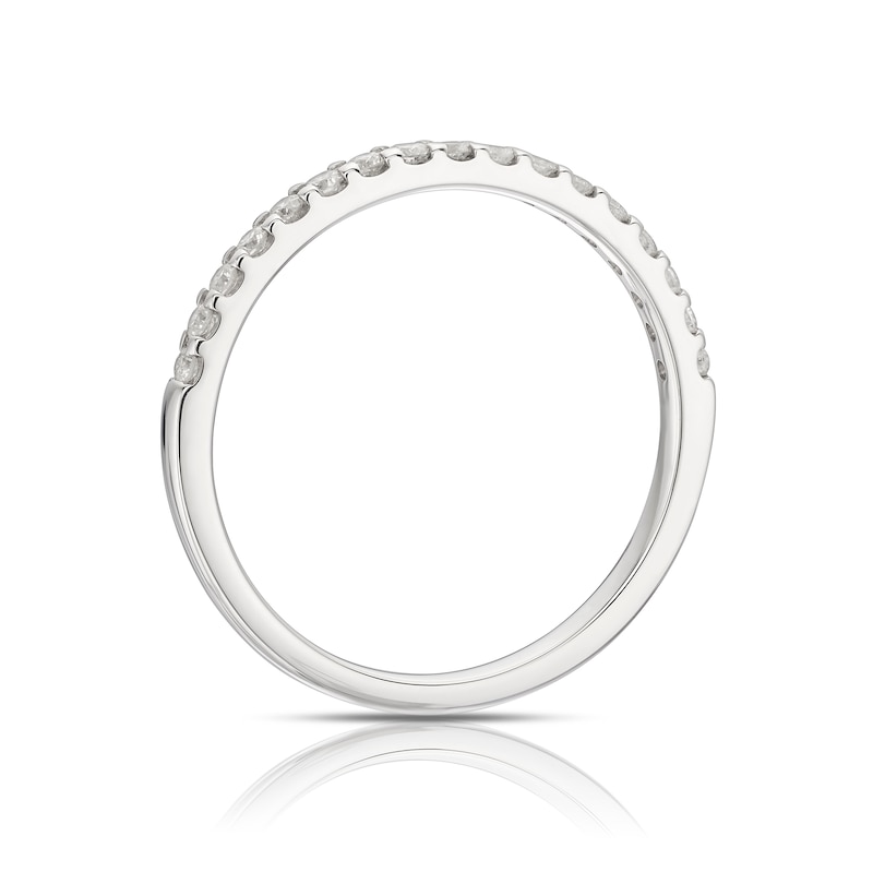 Main Image 3 of 9ct White Gold 0.20ct Diamond Claw Set Eternity Ring