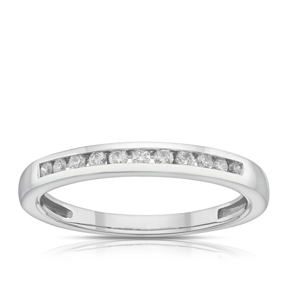 Platinum Channel Set 0.15ct Diamond Ring