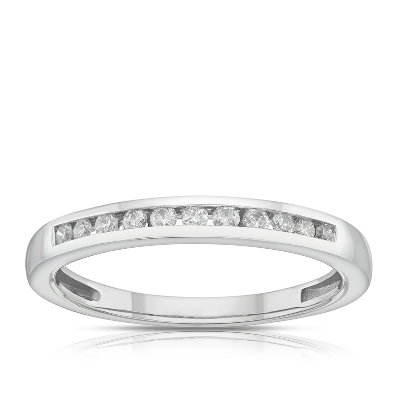 Main Image 1 of Platinum 0.15ct Diamond Channel Set Eternity Ring