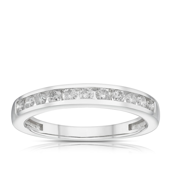 Platinum Channel Set 0.33ct Diamond Ring