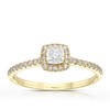 Thumbnail Image 1 of 9ct Yellow Gold 0.25ct Diamond Illusion Cushion Halo Ring
