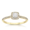 Thumbnail Image 1 of 9ct Yellow Gold 0.33ct Diamond Illusion Cushion Halo Ring