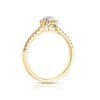 Thumbnail Image 3 of 9ct Yellow Gold 0.33ct Diamond Illusion Cushion Halo Ring