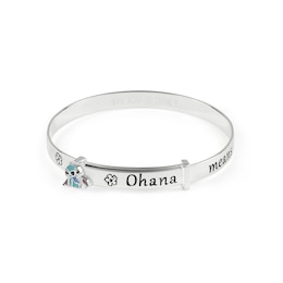 Stitch Sterling Silver 'Ohana Means Family' Bangle