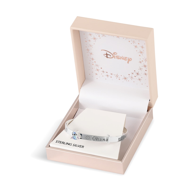 Main Image 4 of Stitch Sterling Silver 'Ohana Means Family' Bangle