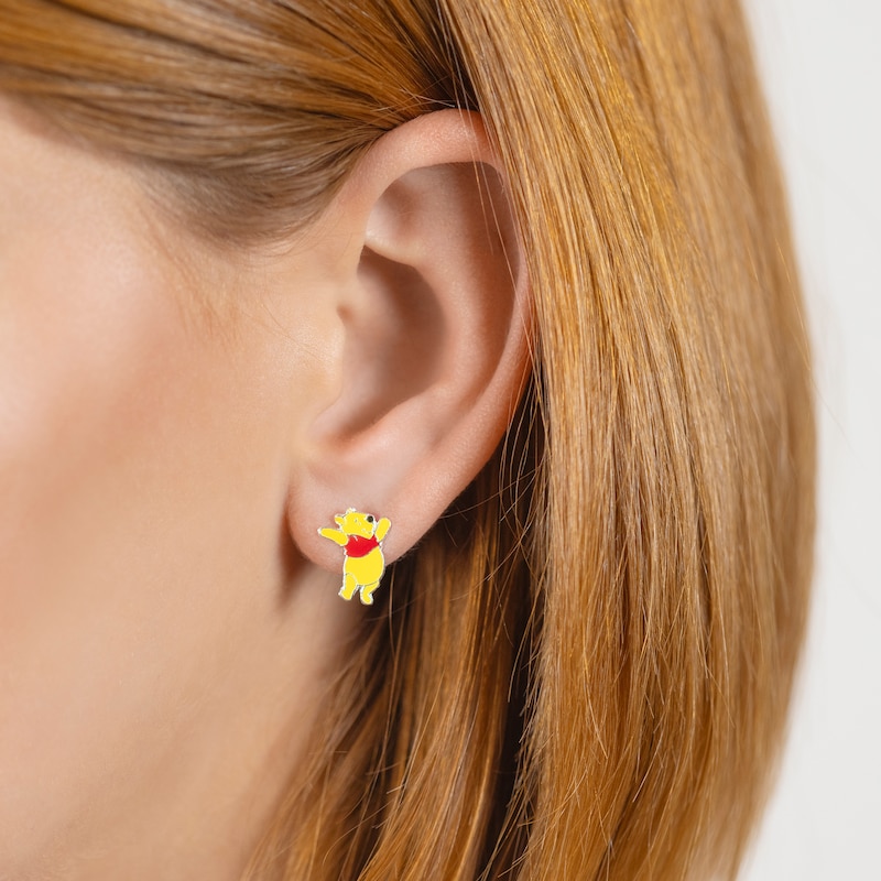 Main Image 3 of Winnie The Pooh & Piglet Mix and Match Sterling Silver Enamel Stud Earrings