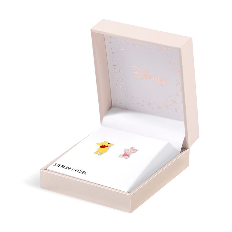 Main Image 4 of Winnie The Pooh & Piglet Mix and Match Sterling Silver Enamel Stud Earrings