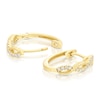 Thumbnail Image 2 of Sterling Silver & 18ct Yellow Gold Plated Vermeil 0.10ct Diamond Twist Hoop Earrings
