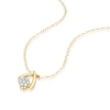 Thumbnail Image 2 of 9ct Yellow Gold 0.10ct Diamond Cross Cluster Pendant Necklace