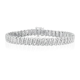Sterling Silver 0.40ct Diamond Tennis Bracelet