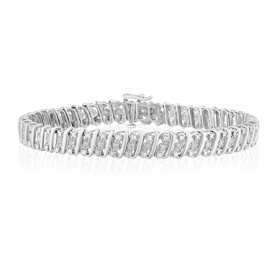 Sterling Silver 0.40ct Diamond Tennis Bracelet