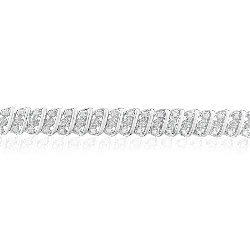 Main Image 2 of Sterling Silver 0.40ct Diamond Tennis Bracelet