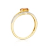 Thumbnail Image 3 of 9ct Yellow Gold Diamond & Citrine Double Layer Ring