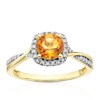 Thumbnail Image 1 of 9ct Yellow Gold Citrine & Diamond Halo Ring