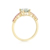 Thumbnail Image 3 of 9ct Yellow Gold Green Quartz & Pink Sapphire Solitaire Ring