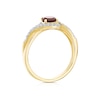 Thumbnail Image 3 of 9ct Yellow Gold 0.15ct Diamond & Garnet Twist Ring
