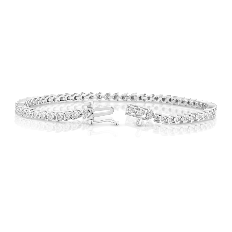 Main Image 3 of Sterling Silver 0.33ct Diamond Tennis Bracelet