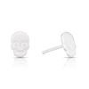 Thumbnail Image 1 of Sterling Silver Halloween Skull Stud Earrings