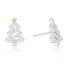 Thumbnail Image 1 of Sterling Silver Cubic Zirconia Christmas Tree Stud Earrings