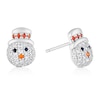 Thumbnail Image 1 of Sterling Silver Cubic Zirconia Snowman Stud Earrings