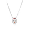 Thumbnail Image 1 of Sterling Silver Cubic Zirconia Snowman Pendant 16+2" Necklace