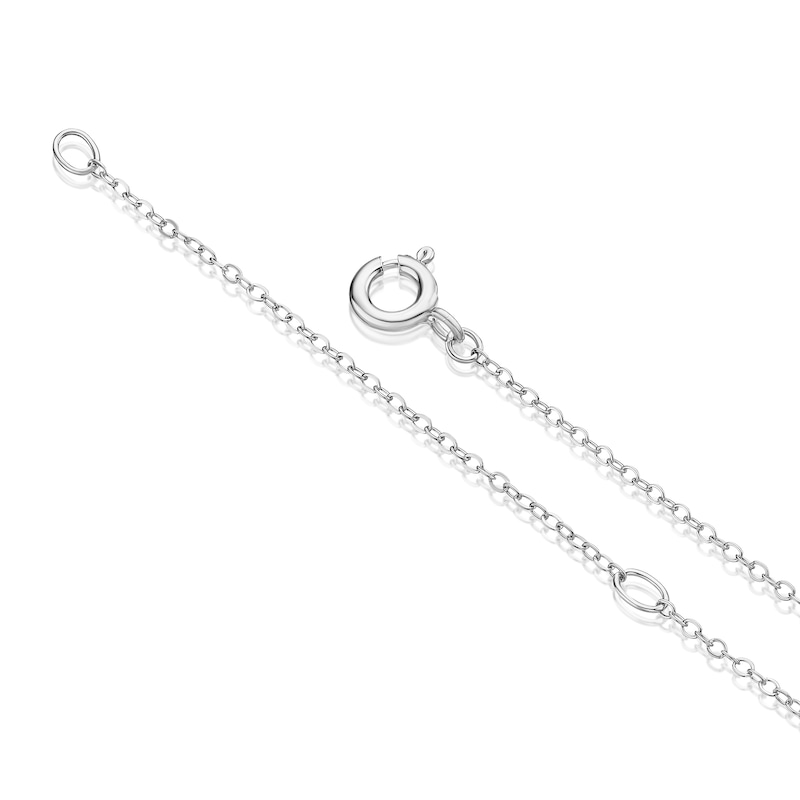 Main Image 3 of Sterling Silver Cubic Zirconia Snowflake Pendant 16+2" Necklace