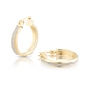 Thumbnail Image 1 of 9ct Yellow Gold Stardust 17mm Band Hoop Earrings