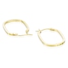 Thumbnail Image 2 of 9ct Yellow Gold Diamond Cut 26mm Oval Hoop Earrings