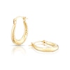Thumbnail Image 1 of 9ct Yellow Gold 15mm Patterned Hoop Earrings