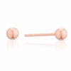 Thumbnail Image 1 of 9ct Rose Gold 3mm Polished Ball Stud Earrings