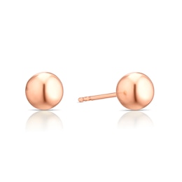 9ct Rose Gold 5mm Polished Ball Stud Earrings