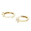 Thumbnail Image 2 of 9ct Yellow Gold Cubic Zirconia 13mm Polished Hoop Earrings