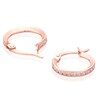 Thumbnail Image 2 of 9ct Rose Gold Cubic Zirconia Hoop Earrings