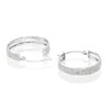Thumbnail Image 2 of 9ct White Gold 19mm Stardust Hoop Earrings