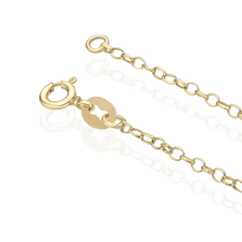 Main Image 3 of 9ct Two Colour Cubic Zirconia 18" Belcher Chain Heart Pendant