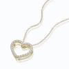 Thumbnail Image 2 of 9ct Yellow Gold Cubic Zirconia Heart Pendant 17+1" Necklace