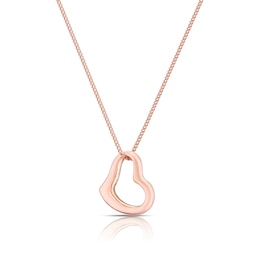 9ct Rose Gold Heart Pendant Necklace