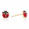 Thumbnail Image 1 of Children's 9ct Yellow Gold Enamel Ladybird Stud Earrings