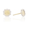 Thumbnail Image 1 of Children's 9ct Two Colour Gold Lion Face Stud Earrings