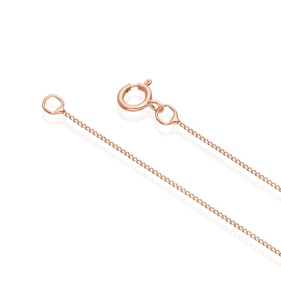 9ct Rose Gold 25 Gauge Diamond Cut 18