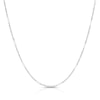 Thumbnail Image 1 of 9ct White Gold 20 Gauge Twist Bar 16" Curb Chain