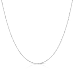 9ct White Gold 25 Gauge 18" Spiga Chain