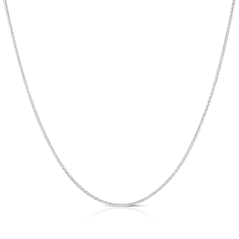 Main Image 1 of 9ct White Gold 25 Gauge 18" Spiga Chain