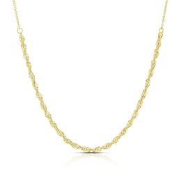 9ct Yellow Gold Rope & Trace 16+1" Necklace