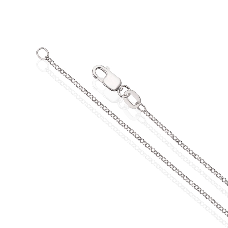 Main Image 3 of 9ct White Gold Round 16" Belcher Chain