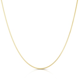 18ct Yellow Gold Mini Round 16" Snake Chain