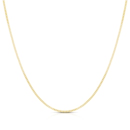 18ct Yellow Gold 25 Gauge Diamond Cut 16" Curb Chain